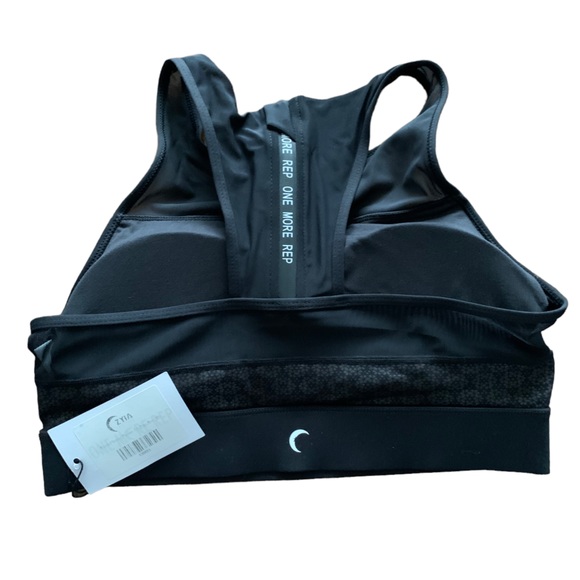 Zyia Black Flower Power All Star Bra NWT - Picture 3 of 4